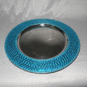 Clear Beaded Charger Plates