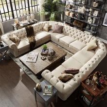 Fabric Sectional Chesterfield Sofa Design