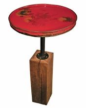furniture Wood Base metal top