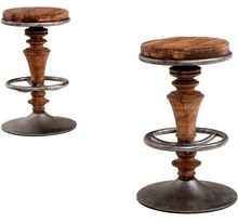 Metal wood bar stool