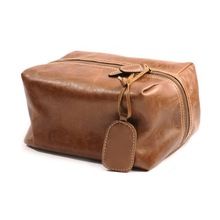 leather wash bag