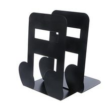 Black Musical Note Metal Bookends