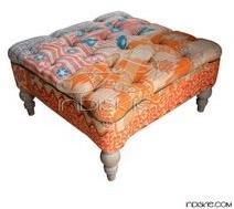 Kantha Fabric Sofa Chair Stools Ottomans Furniture
