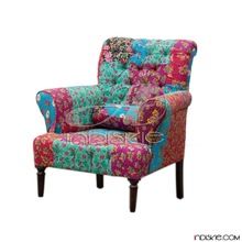 Living Room Floral Patchwork Multi Arm Chair
