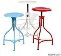 Metal Design Wood Top Stool