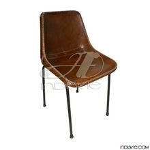 Vintage Stitched Leather Dining Chair