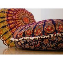 Handmade Round Floor Cushion Cover