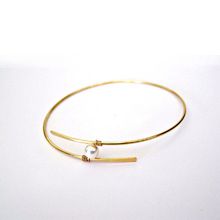 silver gold plated round shape pearl bracelet