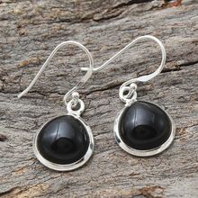 black onyx gemstone earring