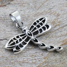Insect designer plain silver pendant