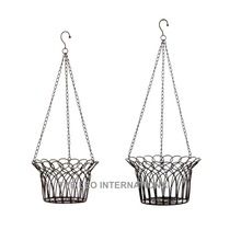 colour hanging chain metal basket