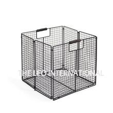 Decorative square shape metal basket