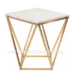 marble top metal coffee table golden colour