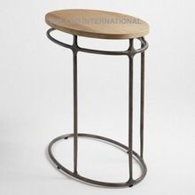 Metal and Wood Stool