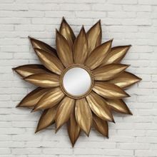 sunflower shape wall Decorative metal Mirror