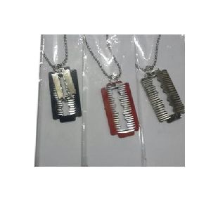 Mens Blade Pendant With Chain