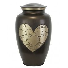 CLASSIC BRONZE HEART CREMATION URN