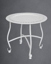 White Moroccan Tray Table