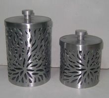 Decorative metal etched cut storage box