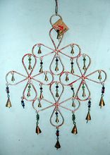 flower shape wire bell hanging decoration