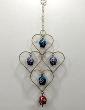 HEART SHAPED COLORED BELL WIND CHIME