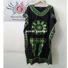 Adies Beachwear Traditional Embroidered Long Length Tunic Dress