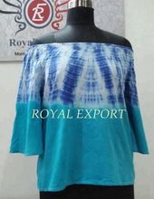 Blue and turquoise shades with sleeve women top
