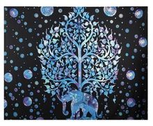 Mandala Elephant Hippie Psychedelic Art Tapestry 