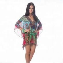 Printed Bikini Kaftan Cover Up