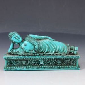 Sleeping Buddha Turquoise Statue