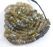flashy blue fire labradorite plain roundel beads
