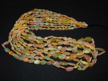 Natural Multi fire Ethiopian Opal Smooth Nuggets beads