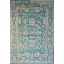 Hand Knotted Great Deal Oushak Rug Geometric Carpet