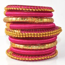 Pink Silk Thread Bangle