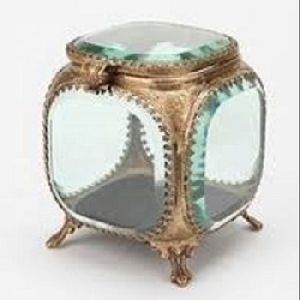 Brass Glass Tabletop Curio Display Case