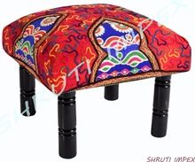 Embroidery Ottoman Foot Stool