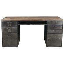Metal Office Table with Storage Drawer