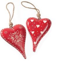 Red Christmas Hanging Heart