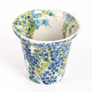 Floral Blue Pottery Planter