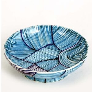 Handicraft Blue pottery plate