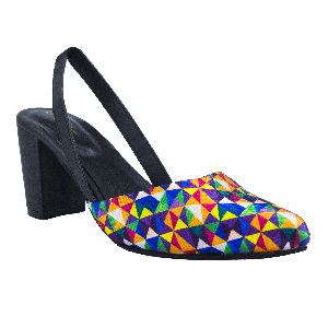 EMBER multi coloured block pump women sandal