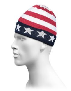 US flag style beanie cap