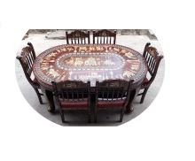 Heritage look wooden dining table