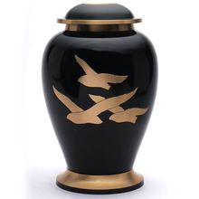 Cremation Urn Black and Copper