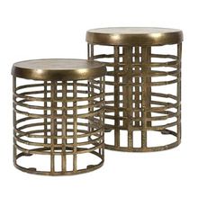 Golden Bronze Accent Table Drum