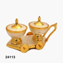 Trolly Bowl Set Silver and Gold Plated