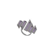 Amethyst Baguettes Open Ring