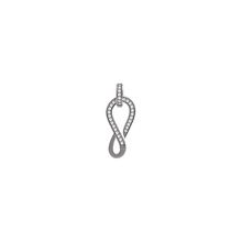 Silver Pave Hooks Clasp Finding