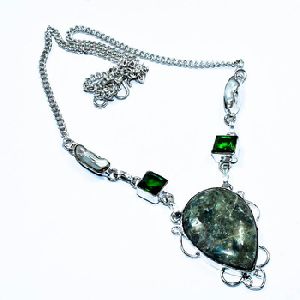 Chrysocolla Gemstone Jewelry Necklace