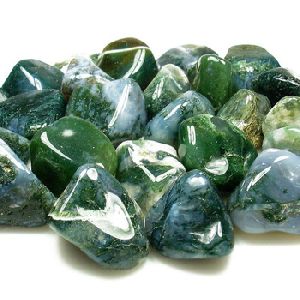 moos agate tumbled stones